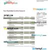 editable template, Onesavings Bank business checking account statement Word and PDF template