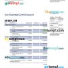 editable template, PACWEST Bank corporate checking account statement Word and PDF template