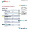 editable template, PKO Bank Polski corporate statement Word and PDF template