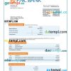 editable template, PNC Bank firm checking account statement Word and PDF template