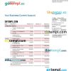 editable template, RHB Bank company checking account statement Word and PDF template