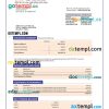 editable template, Saigon Hanoi Bank (SHB) organization account statement Word and PDF template