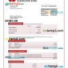 editable template, Shengjing Bank company checking account statement Word and PDF template