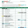 editable template, SNB Bank enterprise statement Word and PDF template