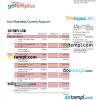 editable template, Sparebank 1 firm account statement Word and PDF template