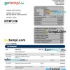 editable template, UMB Bank enterprise account statement Word and PDF template