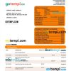 editable template, Union Bank of the Philippines business statement Word and PDF template