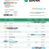 editable template, United Bank enterprise account statement Word and PDF template