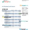 editable template, Wintrust Financial Bank enterprise account statement Word and PDF template