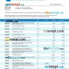 editable template, WOORI Bank business statement Word and PDF template