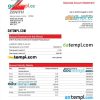 editable template, Zenith Bank business checking account statement Word and PDF template