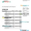 editable template, Zions Bancorporation Bank business checking account statement Word and PDF template