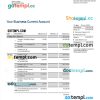 editable template, Revolut Bank firm account statement Word and PDF template