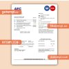 AEC Algerian Energy Company business utility bill, Word and PDF template, 2 pages