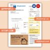 AGL gas business utility bill, Word and PDF template, 4 pages, version 3
