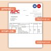 APC electricity business utility bill, Word and PDF template, 2 pages
