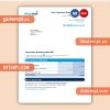 Affinity Water business utility bill, Word and PDF template, 4 pages, version 3