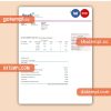 Albanian Power Corporation business utility bill, Word and PDF template