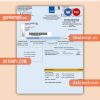 Argentina water business utility bill, Word and PDF template