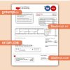 Arizona City of Phoenix business utility bill, Word and PDF template, 4 pages, version 3