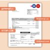 Aura Energi business utility bill, Word and PDF template, 2 pages