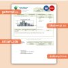 Avra Water Co-Op business utility bill, Word and PDF template, 2 pages