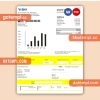 BKK electricity business utility bill, Word and PDF template