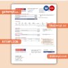 Brazil Gas  business utility bill, PDF and WORD template