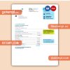 British Gas business utility bill, Word and PDF template, 4 pages, version 3