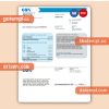 COX utility business bill, Word and PDF template, 4 pages, version 3