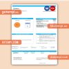 California Directv business utility bill, Word and PDF template
