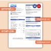 California Monte Vista Water District business utility bill, Word and PDF template, 4 pages, version 3