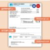 California PG&E electricity business utility bill, Word and PDF template