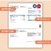 City of Independence Utilities Center (IUC) business utility bill, Word and PDF template, 4 pages, version 3
