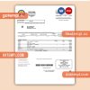 City of Tulsa business utility bill, Word and PDF template