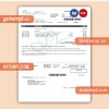 City of Vancouver business utility bill, Word and PDF template