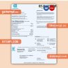 Con Edison electricity business utility bill, PDF and Word template