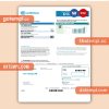 Con Edison business utility bill, Word and PDF template, 4 pages, version 3