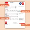 Coral Gas utility business bill, Word and PDF template, 4 pages, version 3