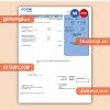 Corix Utilities business bill business utility bill, Word and PDF template, 2 pages