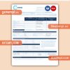 Creos Luxembourg gas business utility bill, PDF and WORD template