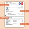 DTE Energy utility business bill, Word and PDF template, 2 pages