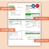 Delaware Electric Co-op utility business bill, Word and PDF template