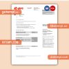 E.on UK  business utility bill, Word and PDF template, version 3