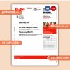 E.ON UK electricity business utility bill, Word and PDF template