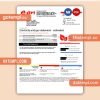 E.on UK business utility bill, Word and PDF template, 2 pages