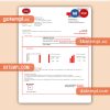 EDP Spain Energia business utility bill, Word and PDF template, 2 pages