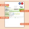 ENEO electricity business utility bill, Word and PDF template, 2 pages