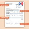 ENSO electricity business utility bill, Word and PDF template