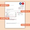 EVN electricity business utility bill, Word and PDF template, 2 pages